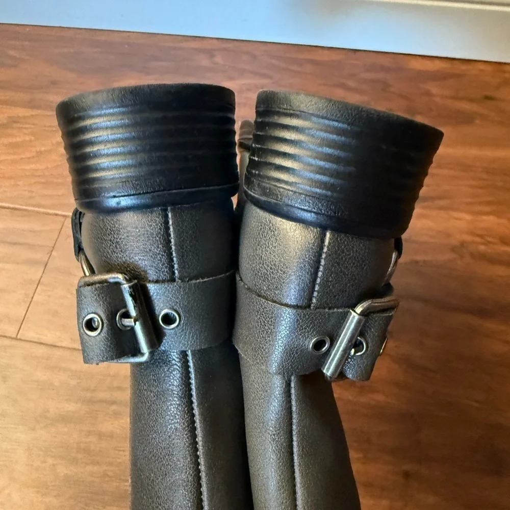 NWOT Steve Madden Stone Leather Motorcycle Rider Ankle Boots-Size 13